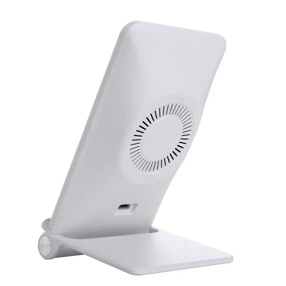 

QI Desktop Wireless Charger 10W Radiating Fan Wireless Fast Charging For Mobile Phone AI0800, White / black