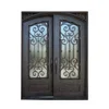 Customized modern iron doors double entrance