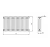 Traditional/Classical Cast Iron Towel Warmer Radiator Traditional style chrome frame white columns insert towel radiator