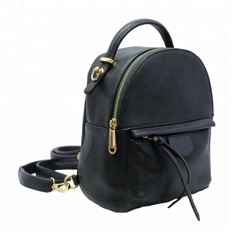 Black Womens Backpack Purse Mini Leather Backpack Small Womens Backpack Handbags For Women Stylish Rucksack Purse