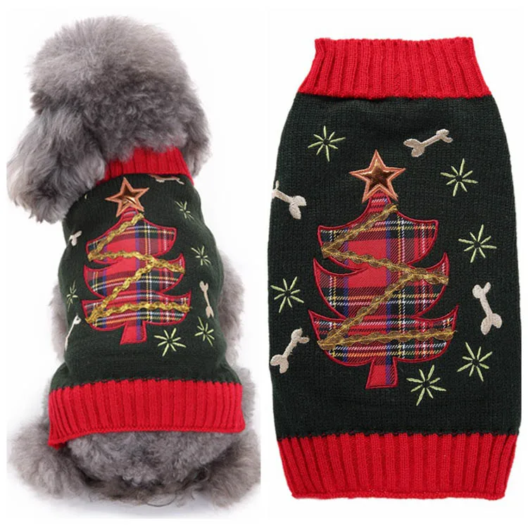 Paleo Pet Christmas Clothes Custom Cat Dog Knit Sweater Clothes Pet Apparel Accessories Dog Winter Jumper Clothing