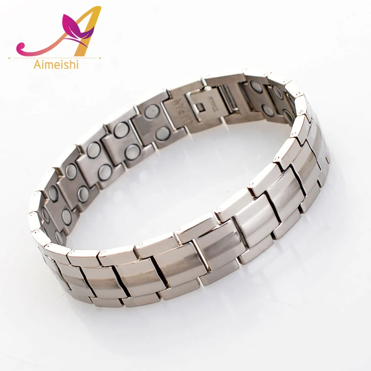 Blood Pressure Health Bracelet Double Row All Stainless