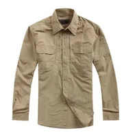 

Outdoor Long Sleeve Tactical Shirt Solid Colours Quick Dry Anti-Shrink