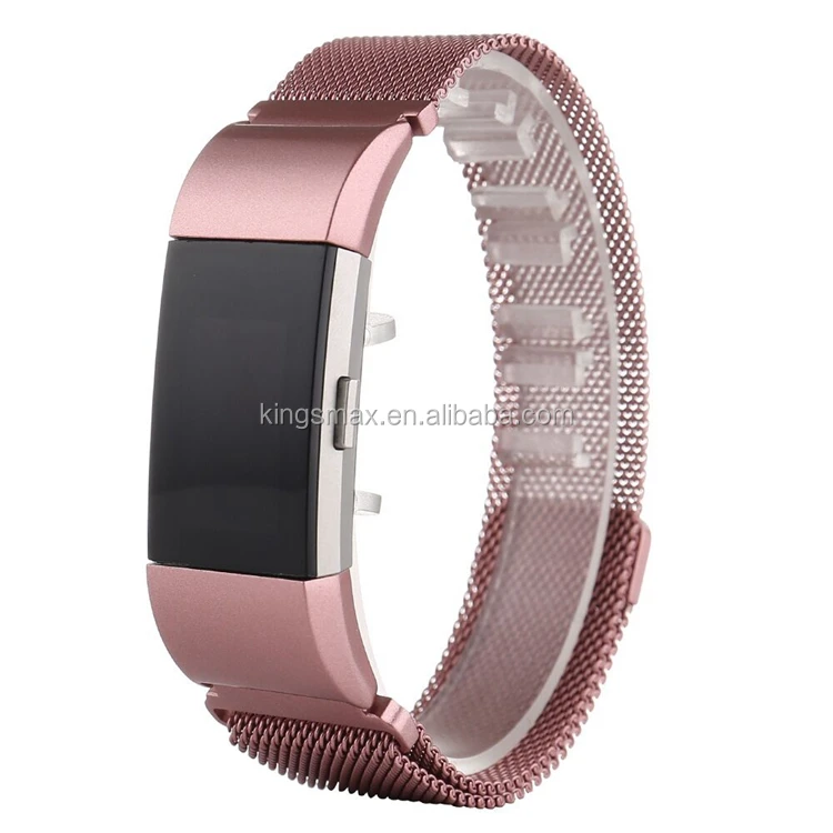 

Replacement Water Resistant Soft Milanese stainless steel band For Fitbit Charge 2, 6 colors