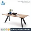 Reclaimed solid wood oak 10 seater X-legs metal dining table