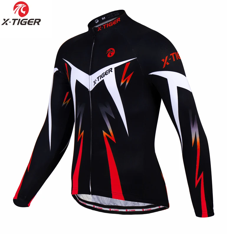 

X-TIGER Men Breathable Bicycle Jersey Cycling Jerseys Quick Dry Long Sleeve MTB Bike Shirts Clothing Tights Ropa Ciclismo, N/a