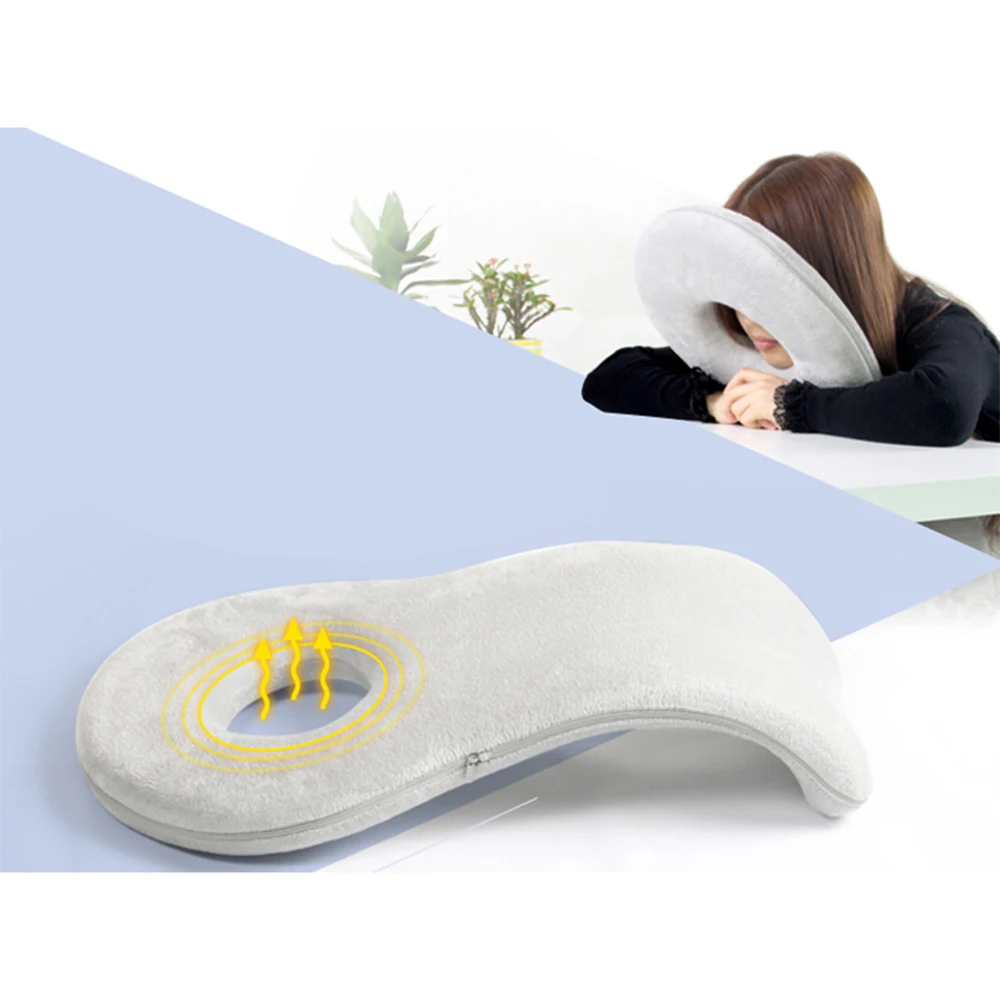 Memory Foam Pillow Slow Rebound Desk Nap Pillow Face Down Sleeper Back
