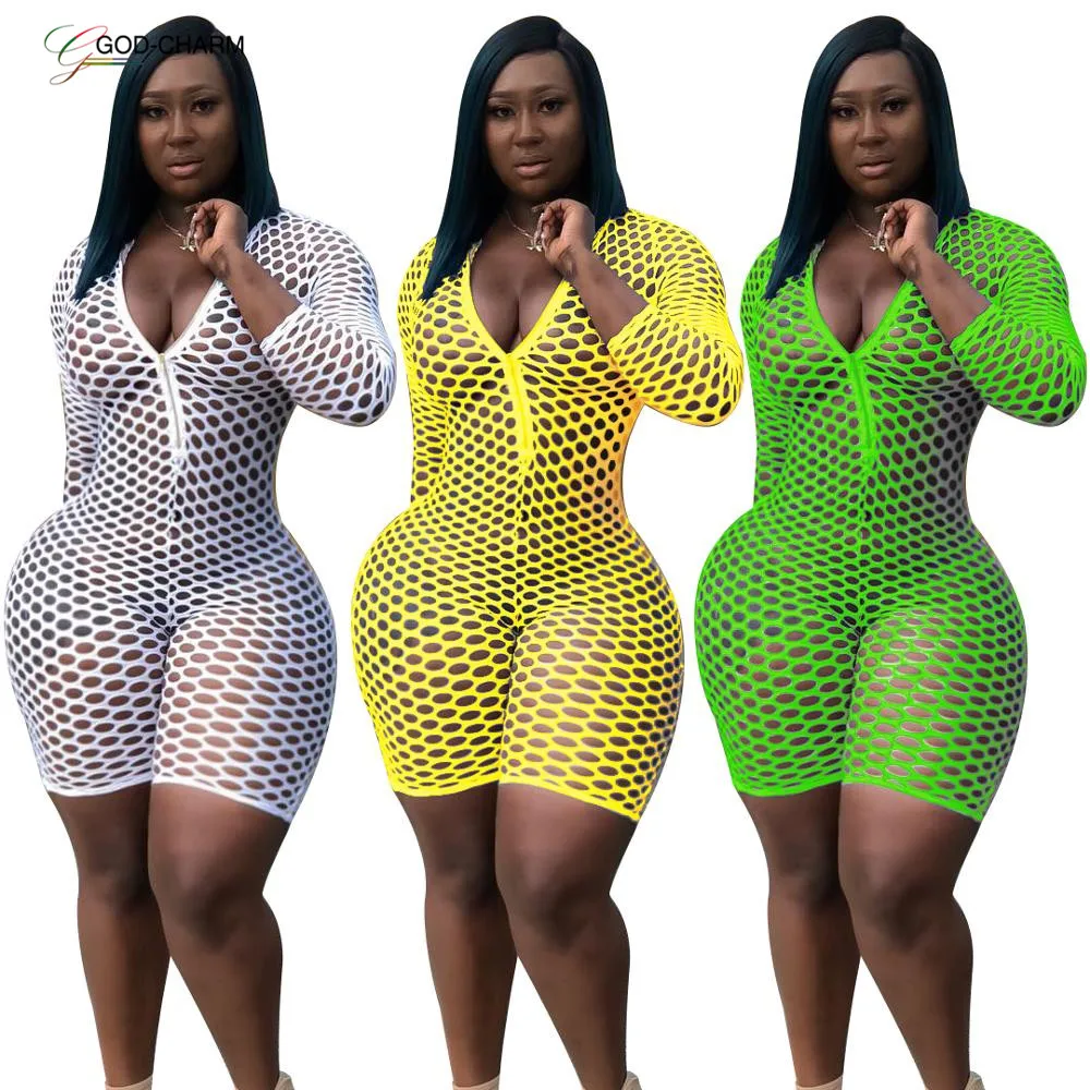 

*GC-86962241 2020 new arrivals Wholesale women fashion sexy Good quality Bestsale fishnet transparent jumpsuit African clothing