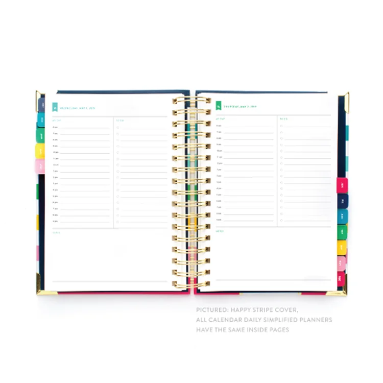 Wholesale Hard Cover Daily Simplified Planner Monthly Planner 2019