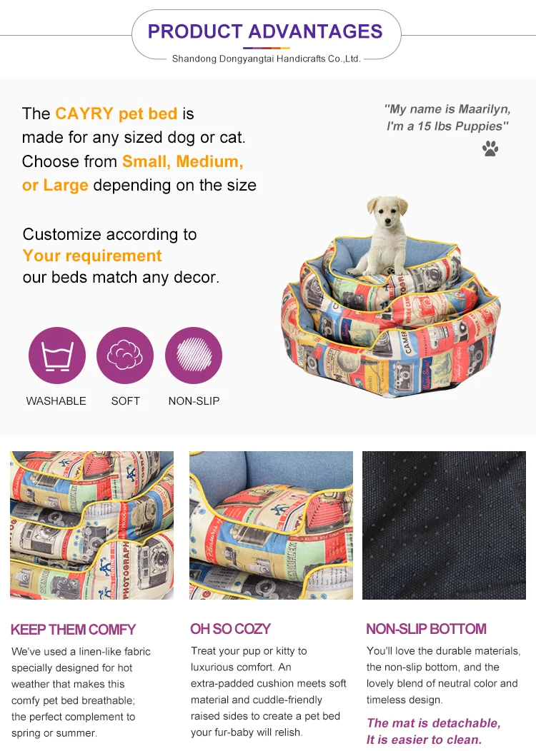 View of Fluffy Dog Bed Pillow Mattress | Eco-Friendly Pet Supplies for Small ...