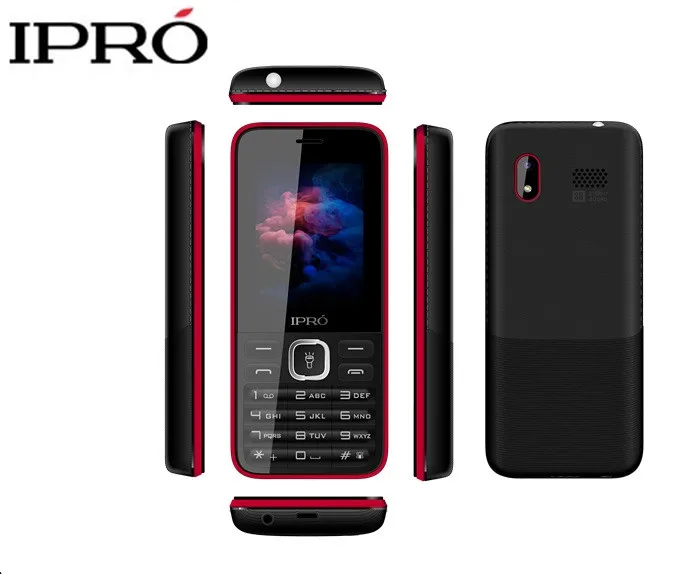 

IPRO A9 2G GSM 2.4 inch GSM with CE and FCC certificate dual sim 1800mah 0.08MP for Africa big battery mobile phone