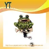 Hot New Products Designer Decorative Rhinestone Retractable ID Badge Holder Reel - Green Frog For 2015