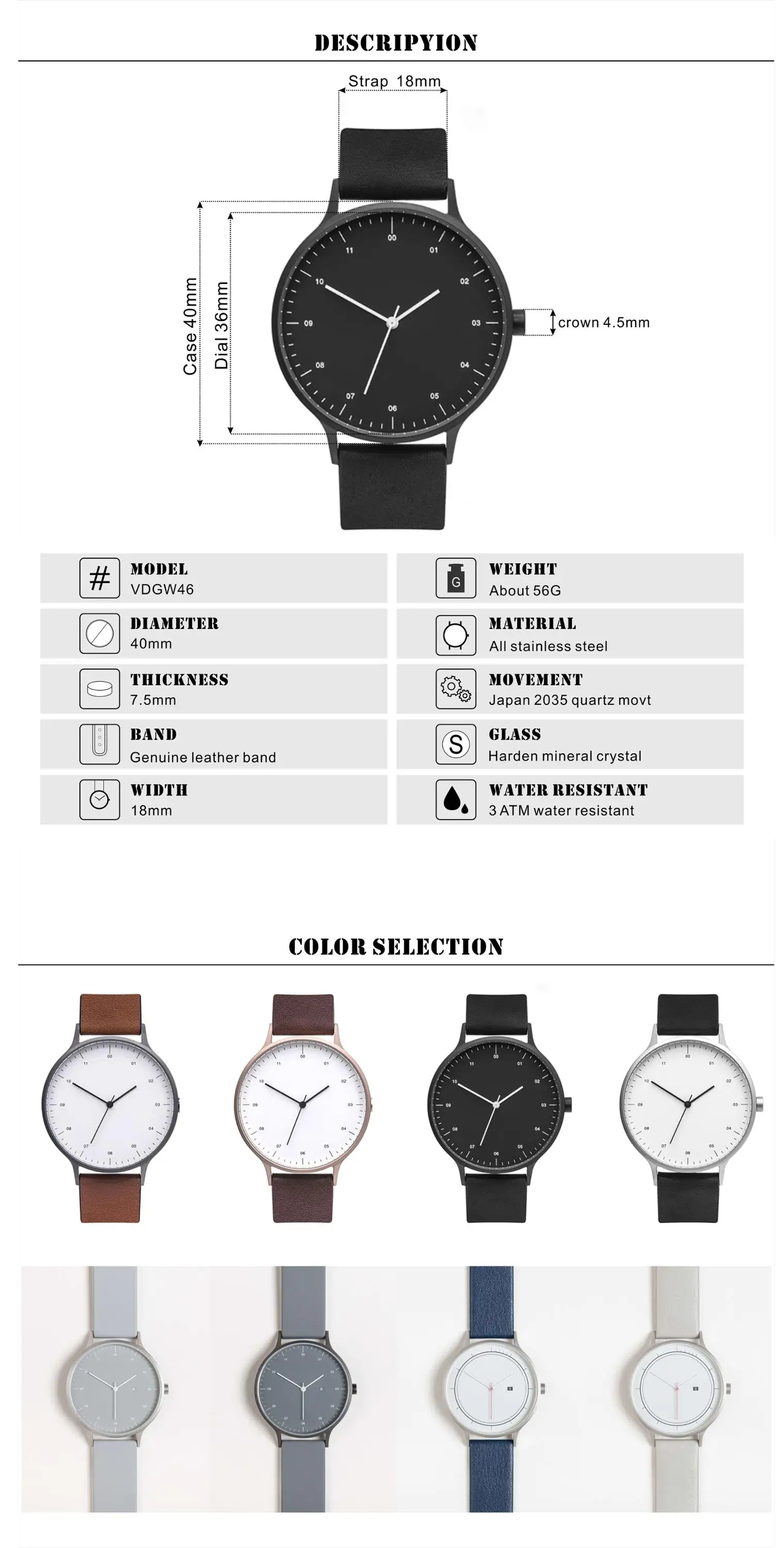 Accept Sample Design Your Own Blank Wrist Watch Face Big Face Watches ...