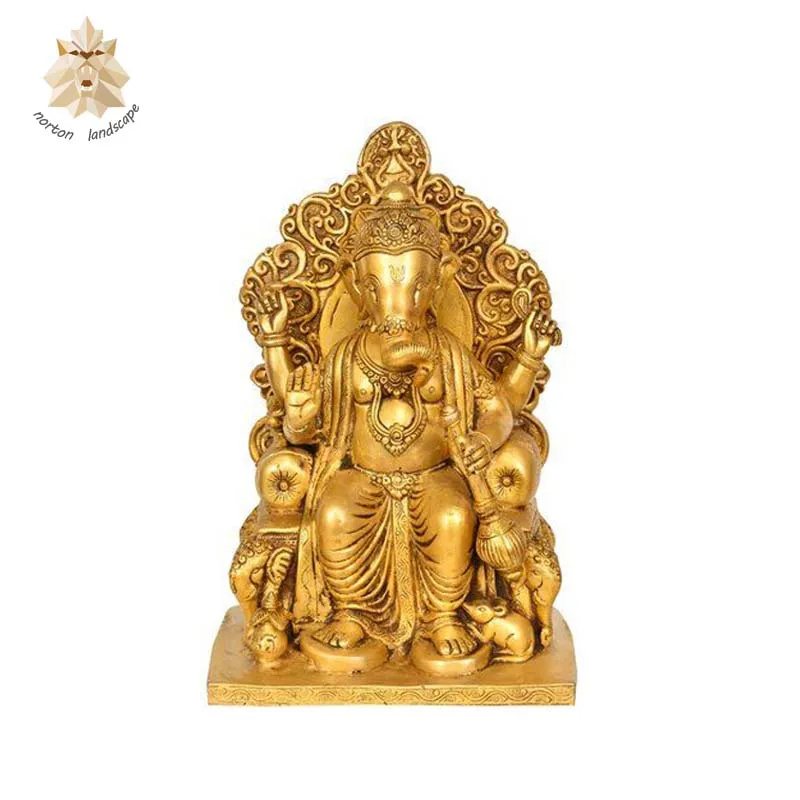 Hindu God Golden Brass Ganesh Statue For Sale Ntbs748y Buy Bronze
