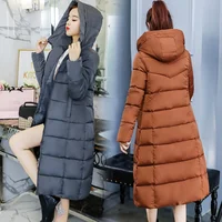 

Wholesale Newest Winter Fashion Warm Custom Long Women Hooded long padding Jacket