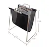 home furniture metal wire with fabric magazine storage basket