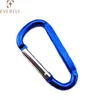 High quality colorful blue flat wire carabiner hook