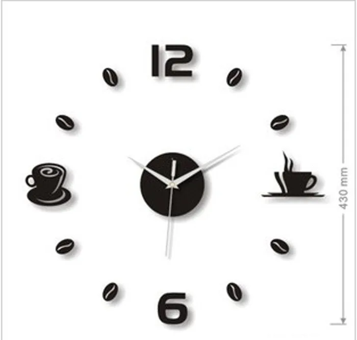 Crystal clock acrylic mirror wall clock sticker living room coffee 3d digital clock