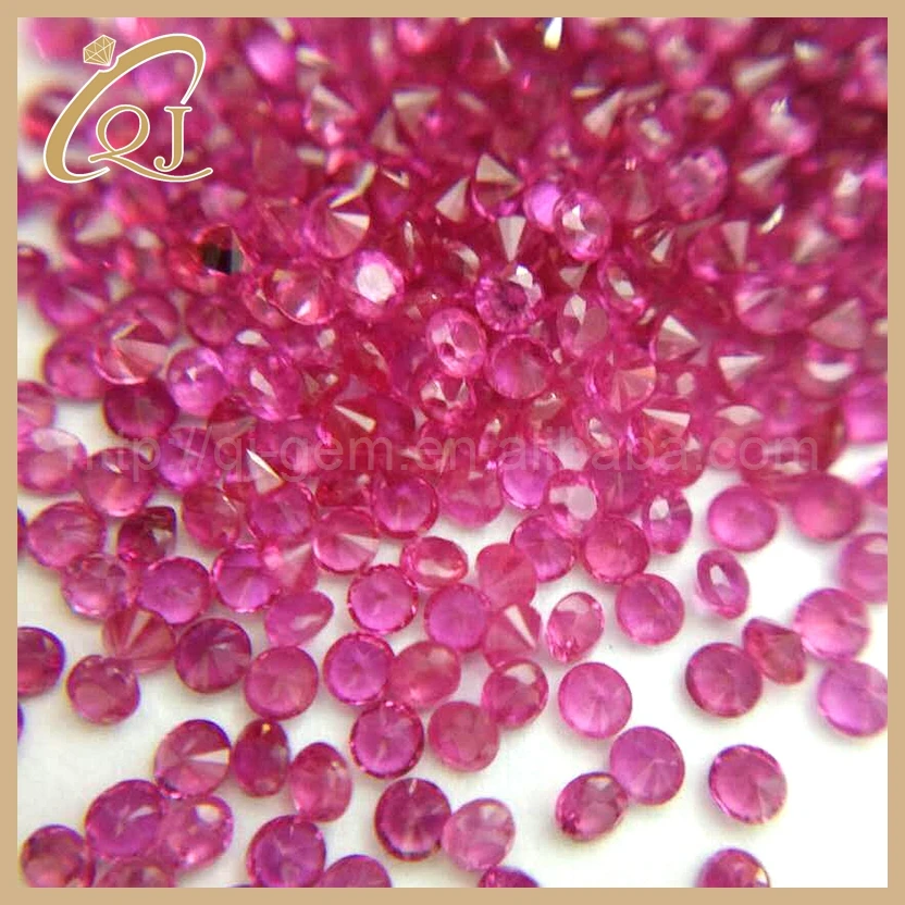 

Good Quality Natural Ruby Round Shape 1.0mm loose natural ruby gemstone from china factory