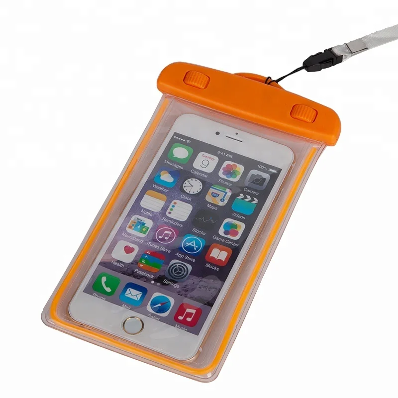 

Universal Luminous In Dark Environment Phone Accessories Waterproof Mobile Phone Bag For Cell Phone, Black;green;orange;pink;white
