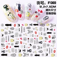 

F69-82 Cartoon Bear Cat Nail Art Decals 3D Manicure Applique Nail Stickers for Nail Decoration