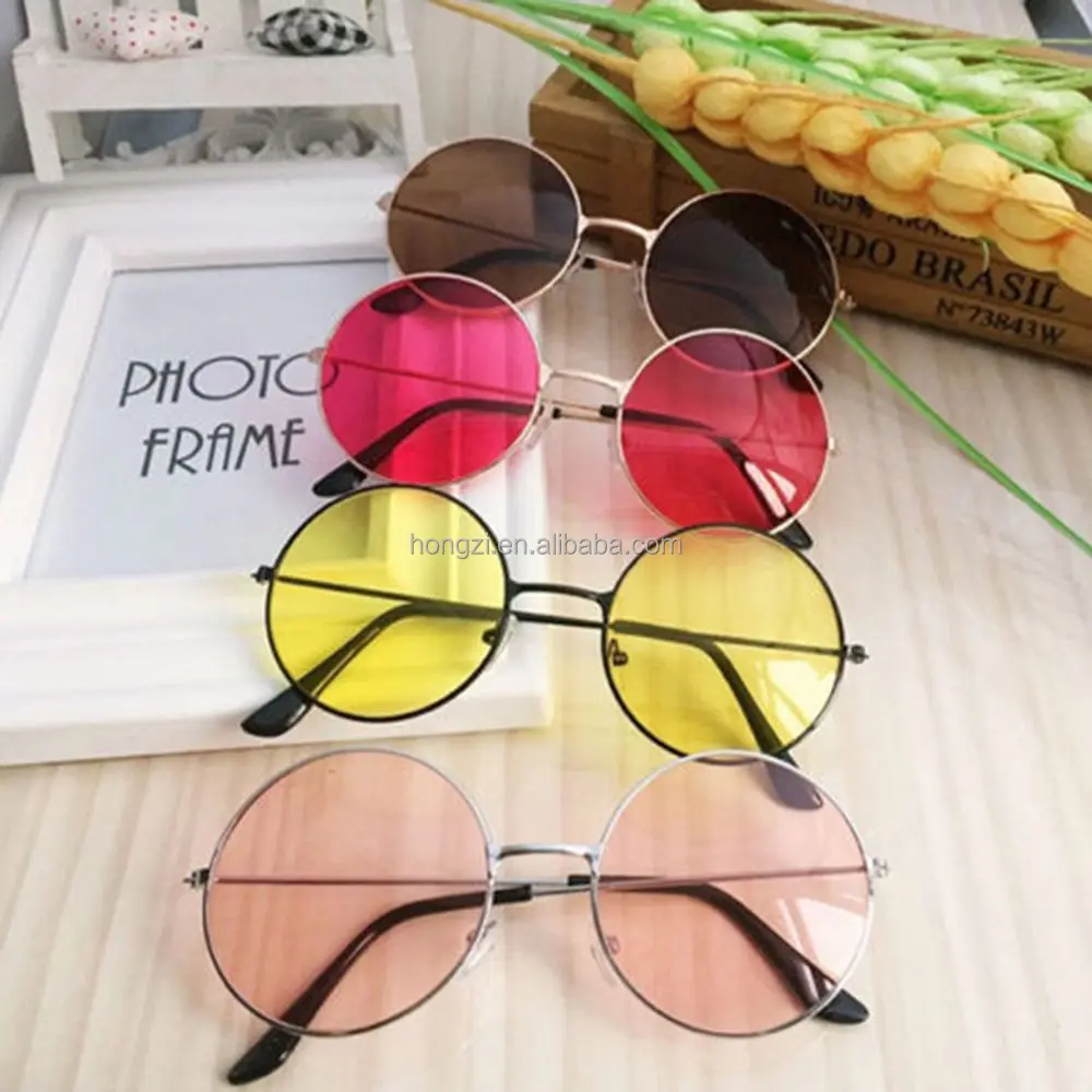 

Retro Round Sunglasses Women Sun Glasses Lens Alloy Sunglasses female Eyewear Frame Driver Goggles