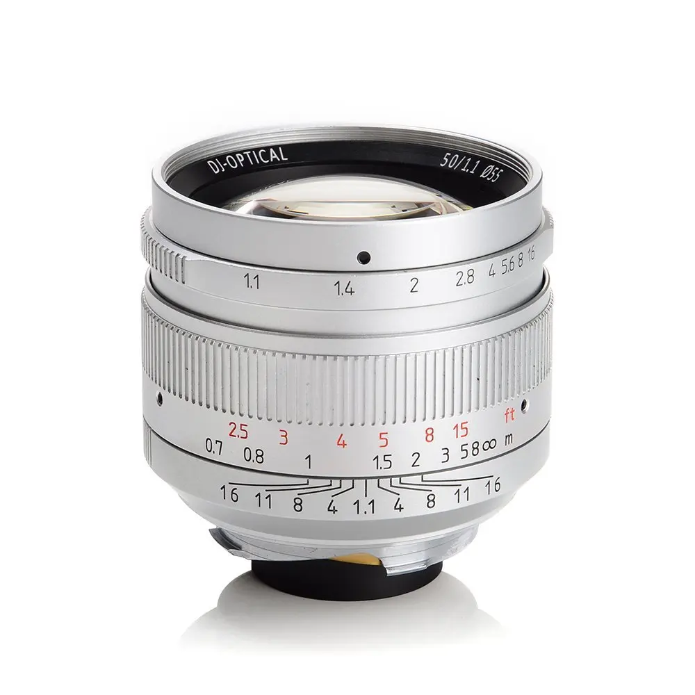

7artisans 50mm F1.1 Full Frame Manual Focus Lens for Leica M Mount Mirrorless Camera, best portrait Large Aperture leica lens, Black/silver