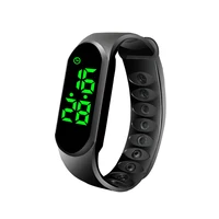 

custom logo silicone rubber vibrating alarm bracelet fitness tracker watches men wrist