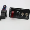Racing Ignition Switch Engine Start Push Button 3 Toggle Panel With Indicator Light