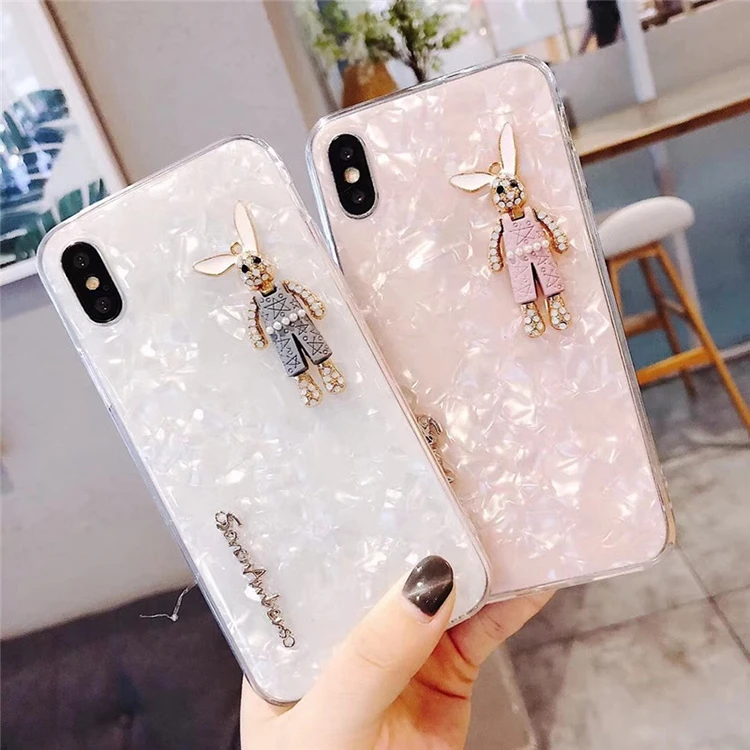 Shell pattern full soft PC protective mobile phone case for iPhone X