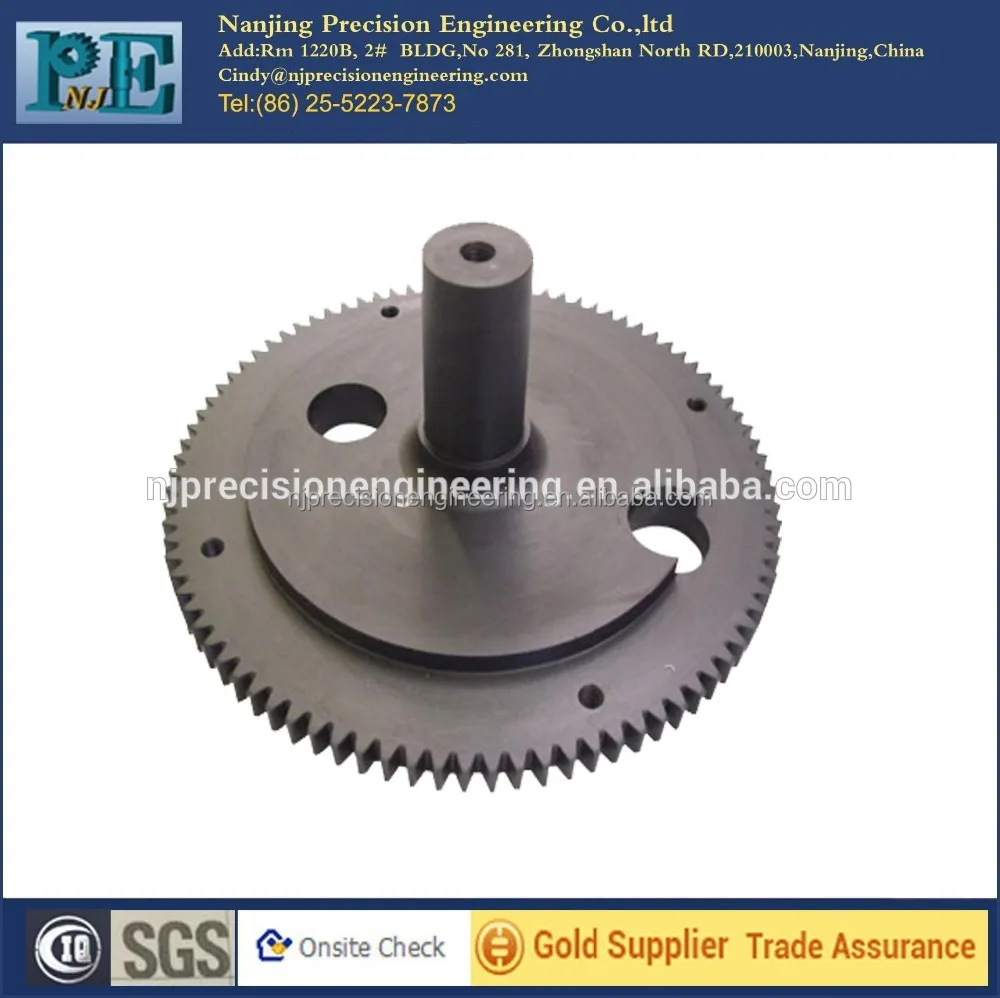 
made in china transmission forging gears,steel wire edm cnc machining gears, 16 Teeth custom steel milling sprocket gears 