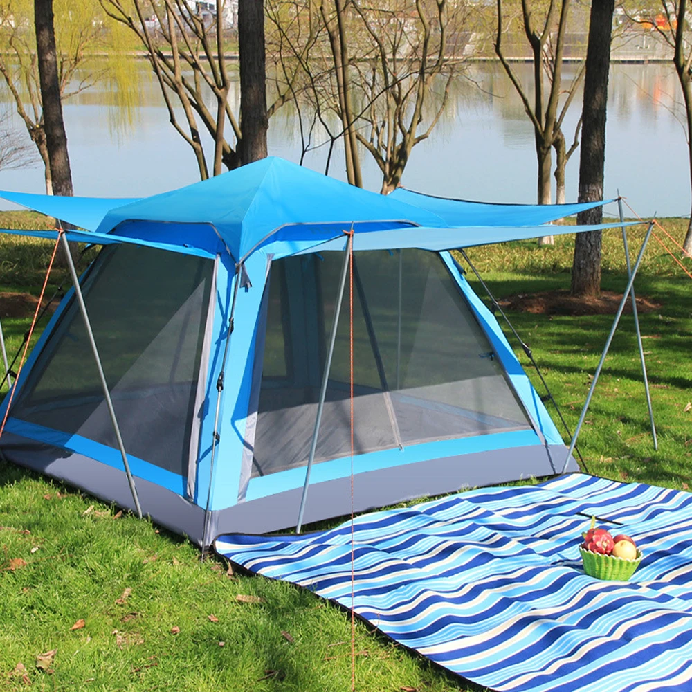 

Free 4 Door Tent 3-4 People Camping Tent Outdoor Home Rain Tent 1 order
