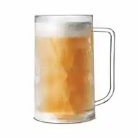 

Double wall freeze frosted beer mug ice cup with handle