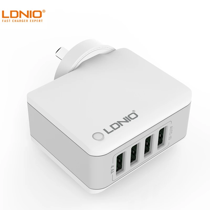 

LDNIO A4403 22W 4.4A Fast Charger 4 Muitl Ports USB Charger Mobile Phone Travel Charger EU/UK/US Home Adapter