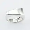 Plain Sterling Silver Ring Horizontally Aligned Trapezium