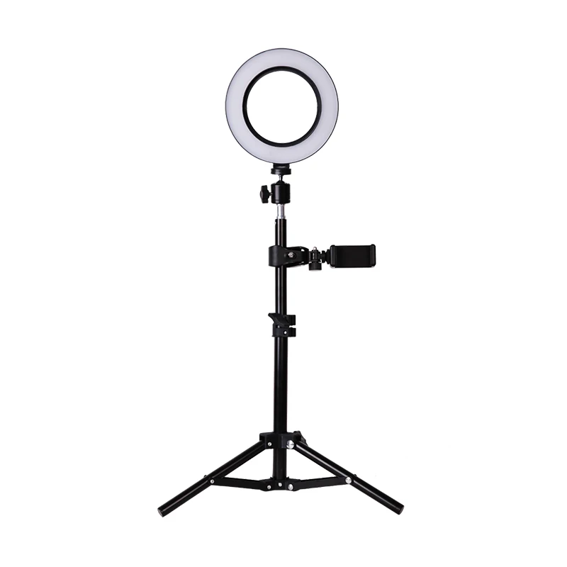 

8" Selfie Ring Light with Tripod Stand for Live Stream / Makeup, Mini LED Camera Ringlight for YouTube Video / Photography