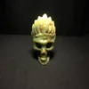 Natural jade stone quartz hand carving native American hand Indian small crystal skulls for home decoration