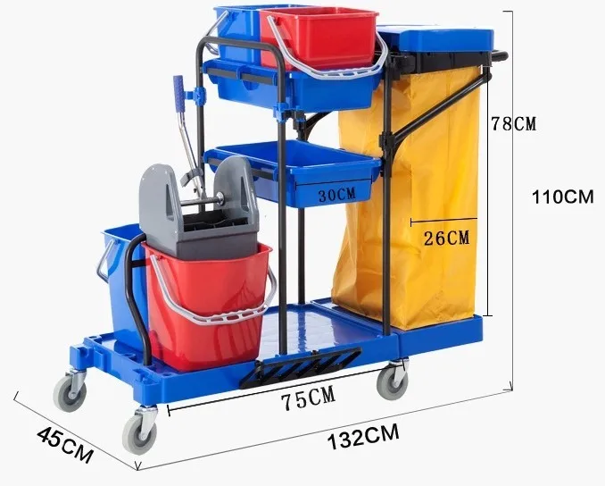 Canvas Bag Cleaning Trolley Replacement Appliance Hand Dolly Car Janitorial  Cart Large Shopping Housekeeping Pouch Service - AliExpress