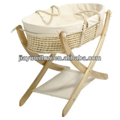 Natural Antique Baby Carry Willow Basket Stroller With Wheel - Buy ...