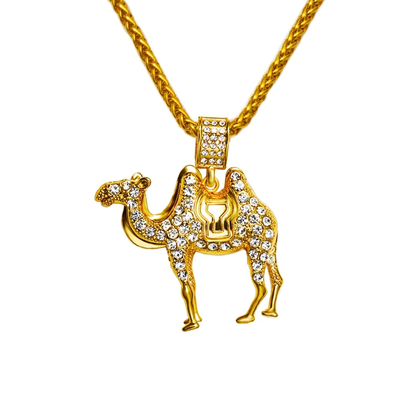 

Cheap Wholesale Vivid Gold Mirco Paved Camel Pendant Necklace