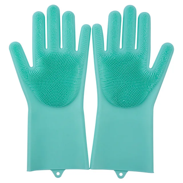 

Highly Quality Food Grade Reusable Kitchen Tool Cleaning -Gloves Household Silicone Dishwasher -Glove, Yellow,blue,green,pink,gray,purple