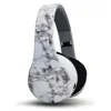 Marbled Stereo portable bluetooth headphones wireless headsets with FM function,handsfree stereo foldable head phones over head