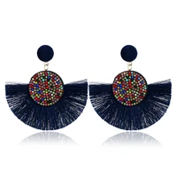 

Fashion Colorful rhinestone Bohemian Tassel Earrings For Women wholesale N90710