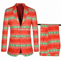 

Fashion Custom Printed Christmas Party Suit For Men