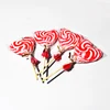 Fancy Love Shaped Wave-Plate Lollipop 45g Rainbow Swirl Flat Lollipop Christmas Lollipop candy Gift