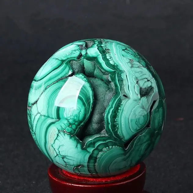 

New arrival popular festival gifts for girls spiritual geomantic home furnishing malachite natural crystal sphere ball