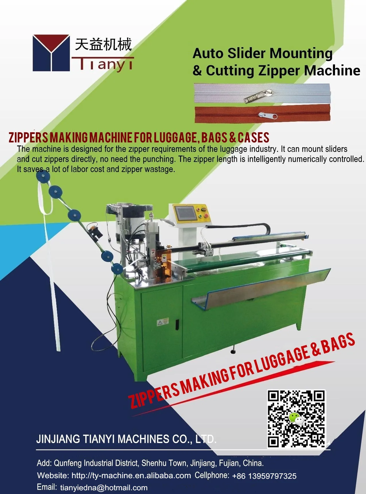 Auto Slider Inserting And Cutting Combined Luggage Zipper Machine Buy