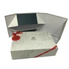 Unique paper folder gift box cheap portable packaging box with satin tie/foldable packaging box