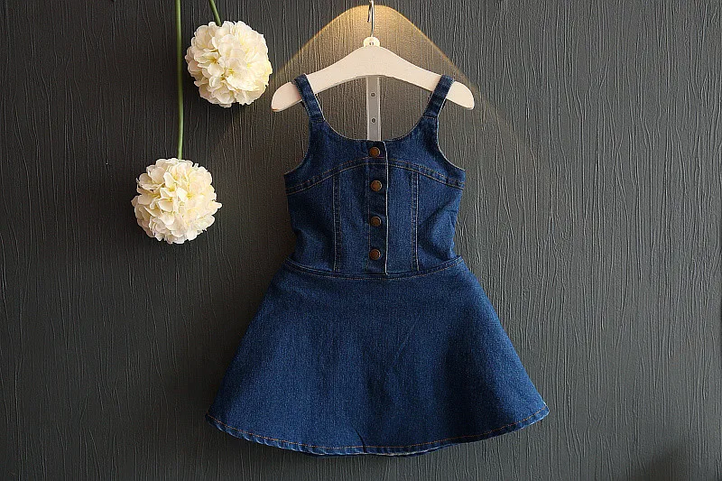 

2017 Fashion Korean Girl Style Autumn Wear Denim Patterns Dresses, As picture