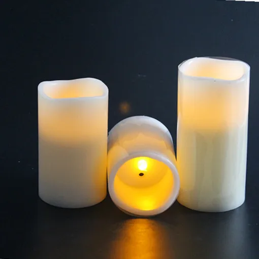 Wax Drip Effect Candle LED Light with Blow On blow Off Sensor Flickering Flame